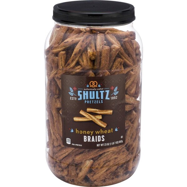 Office Snax Honey Wheat Braided Pretzels, Black/White OFX6270 - main